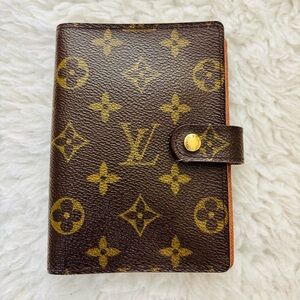 Louis Vuitton Brown Monogram Leather Vintage PM Agenda Cover